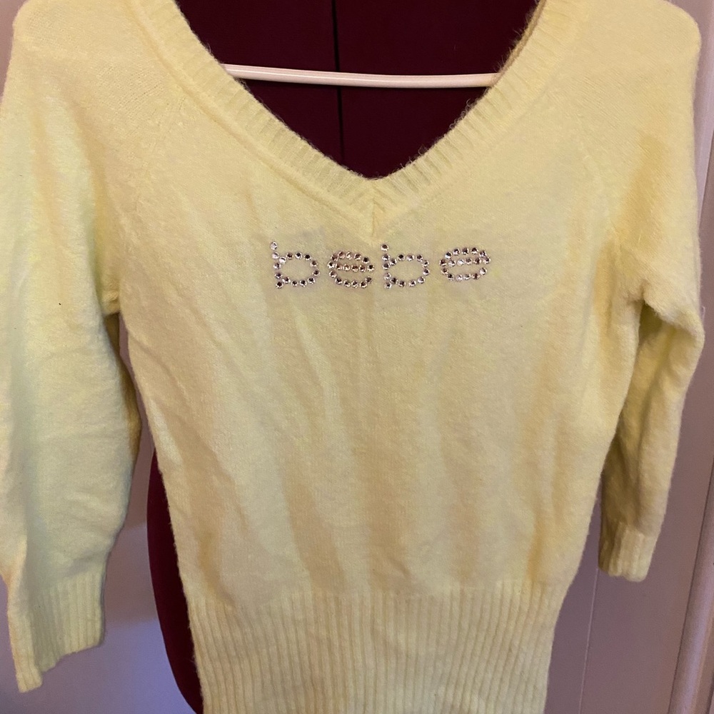 Bebe yellow sweater medium